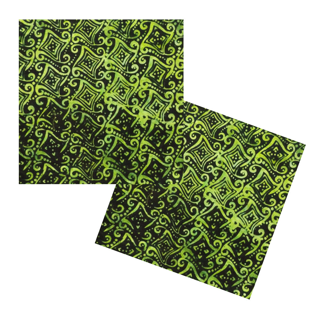 BLACK & LIME BATIK COCKTAIL NAPKIN SET