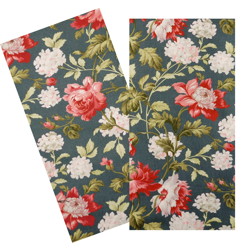 RED & GREY FLORAL NAPKIN SET
