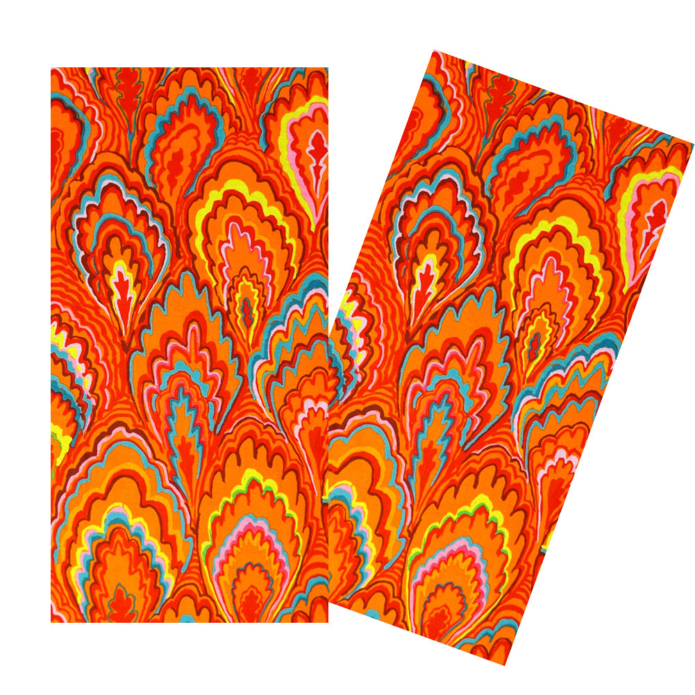 RED & MULTICOLOR SCALLOPS NAPKIN SET