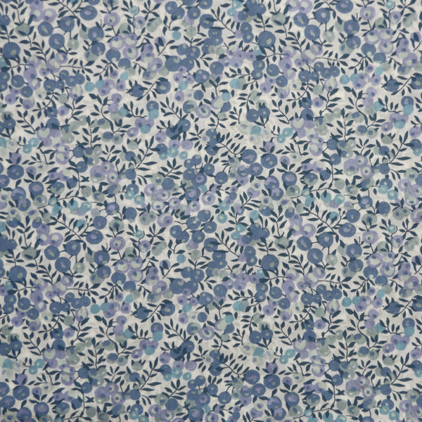 LIGHT BLUE BERRIES 'WILTSHIRE' LIBERTY LAWN COTTON HANDKERCHIEF