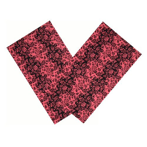 ROSE & BLACK FLORAL VINES NAPKIN SET