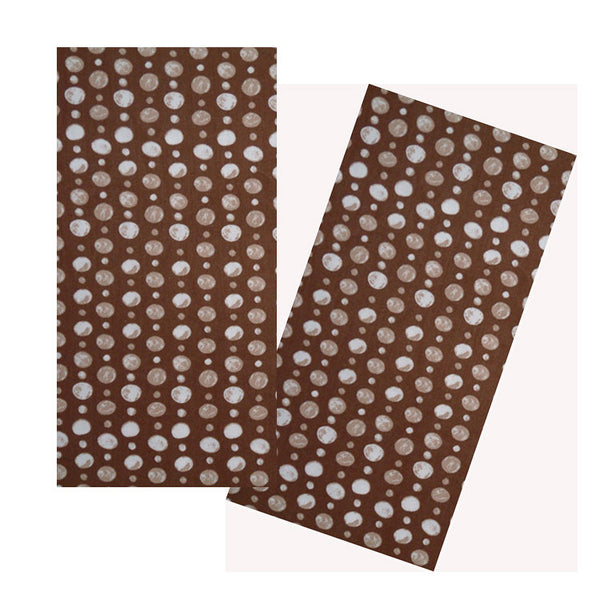 BROWN DOUBLE DOTS ORGANIC COTTON NAPKIN SET