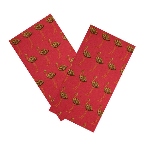 CORAL FLAMINGOES NAPKIN SET