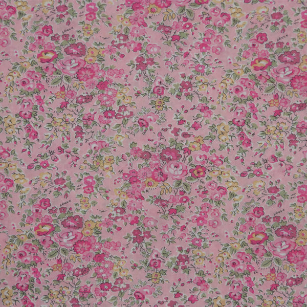 PINK FLORAL 'TATUM' LIBERTY LAWN COTTON HANDKERCHIEF