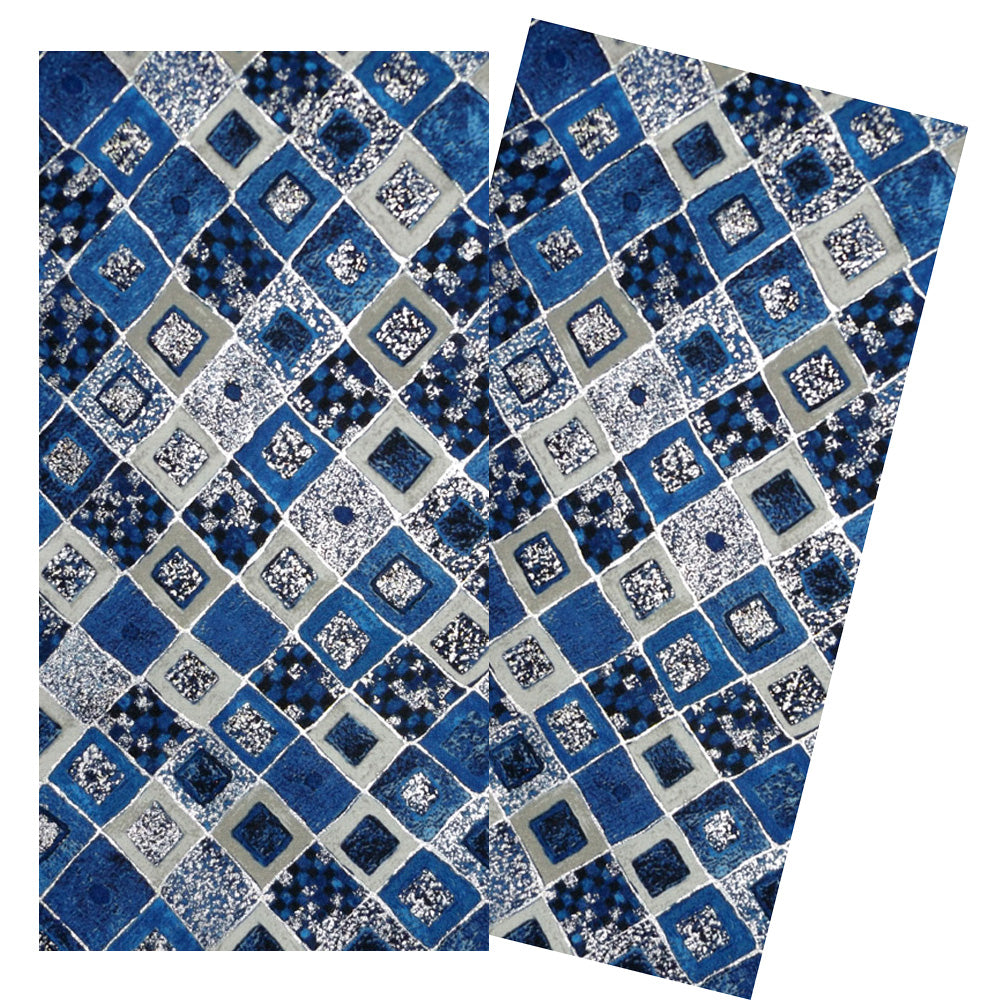 BLUE & SILVER TILES NAPKIN SET