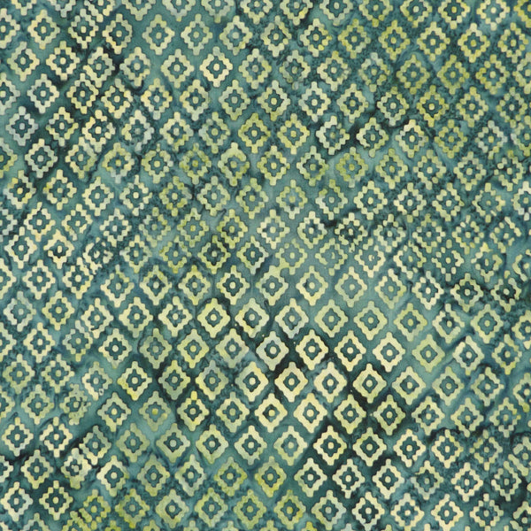TEAL DIAMONDS BATIK HANDKERCHIEF